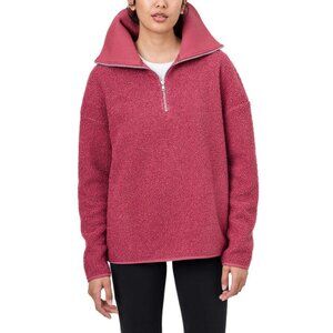 ELLE Quarter Zip Fleece Sweater Large